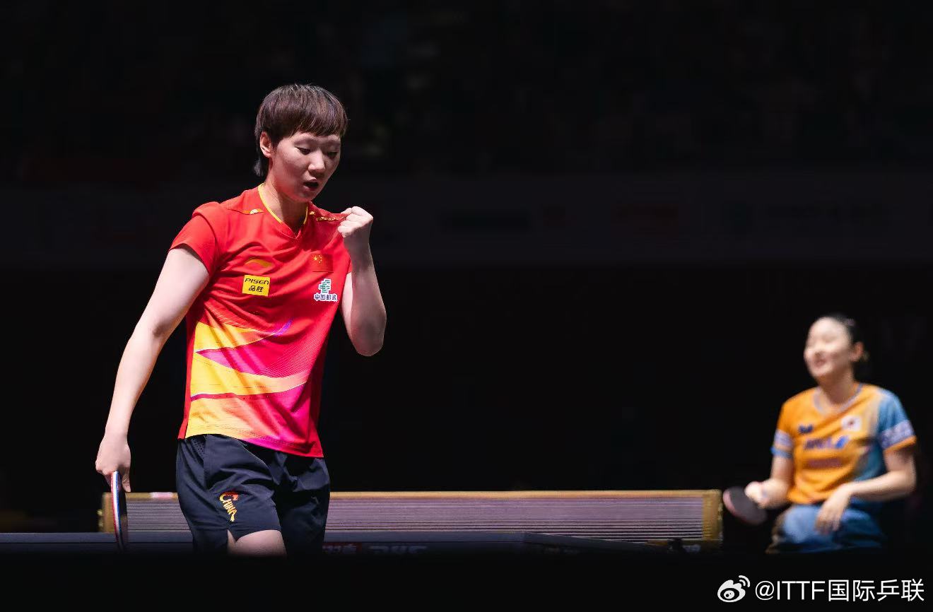 卫冕世乒赛女单冠军 孙颖莎：我和曼昱都是胜利